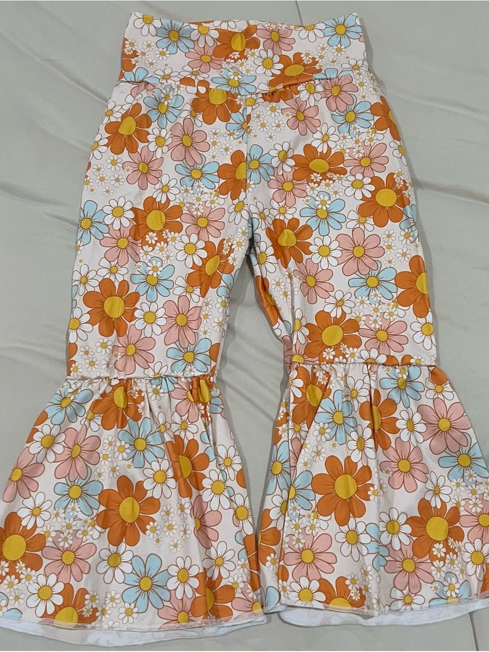 Reign Revival Toddler Retro Floral Bell Bottoms 2T NWOT Daisy Pants